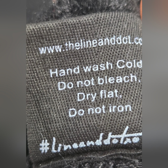 Line & Dot Black Mock Neck Sz Xsmall  Puff Sleeve Viscose Blend Sweater Blosue - Picture 7 of 11